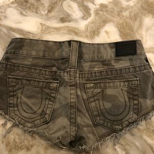 True Religion Camo shorts. Size 27